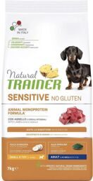 TRAINER Natural7кг Сухой корм для взрослых собак с чувствительным пищеварением мелких и миниатюрных пород от 1 до 10кг и старше 10 мес.,с мясом ягненка,экстрактом ананаса,юкки Шидигера,спирулиной,моно