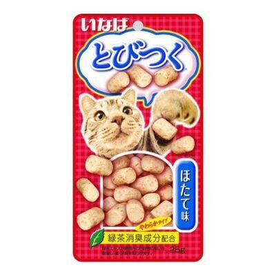 Запеченное лакомство INABA Tobitsuku для кошек со вкусом морского гребешка, 25 г